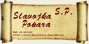 Slavojka Popara vizit kartica
